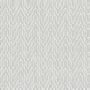Manhattan Comfort Oakland, Vinyl Art Deco In White And Silver Wallpaper, 205 In X 33 Ft = 56 Sq Ft Oakland